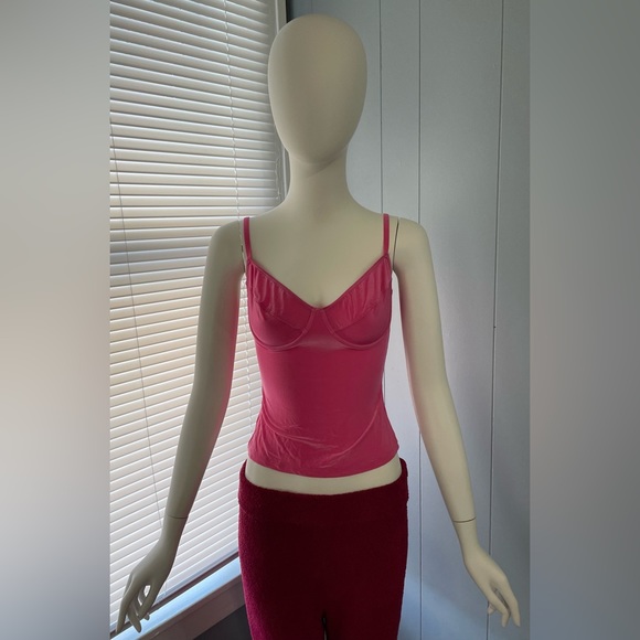 vintage 90s RARE butterfly Victorias Secret pink mesh camisole